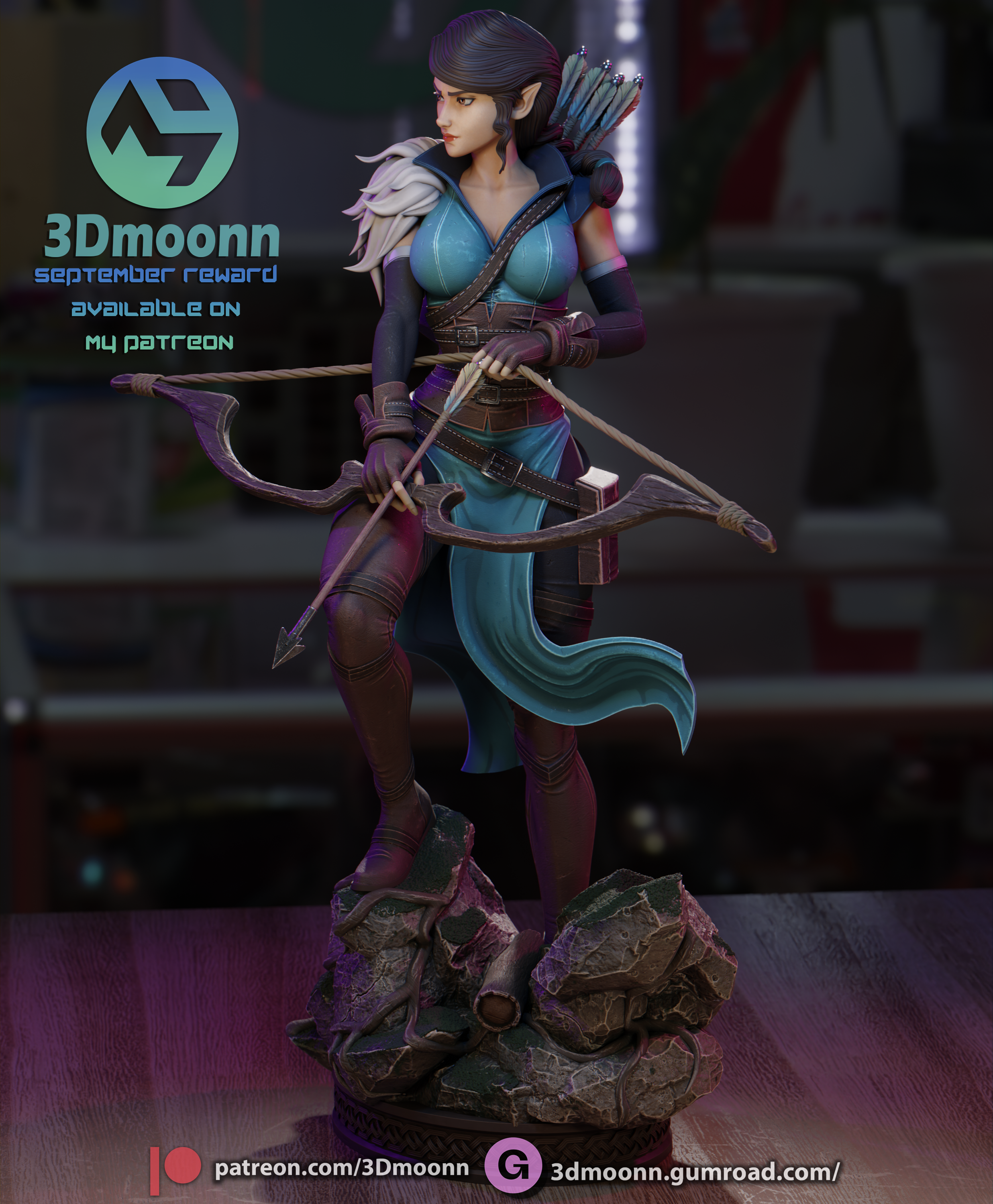 The Raven Archer Statue