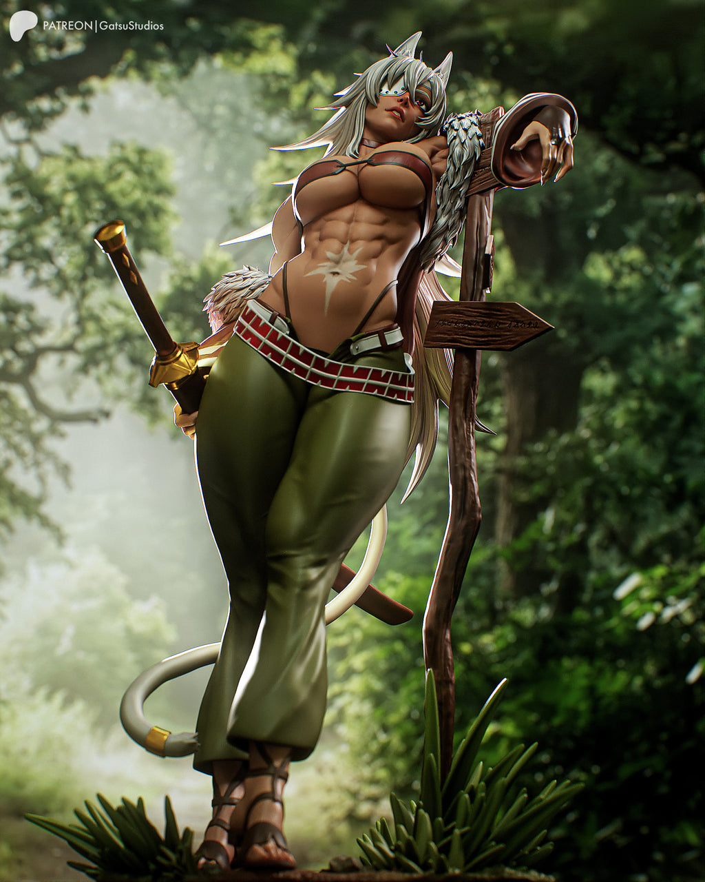 Sword King Fang Statue