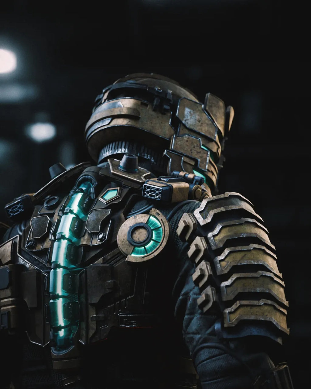 Armored Space Engineer Statue