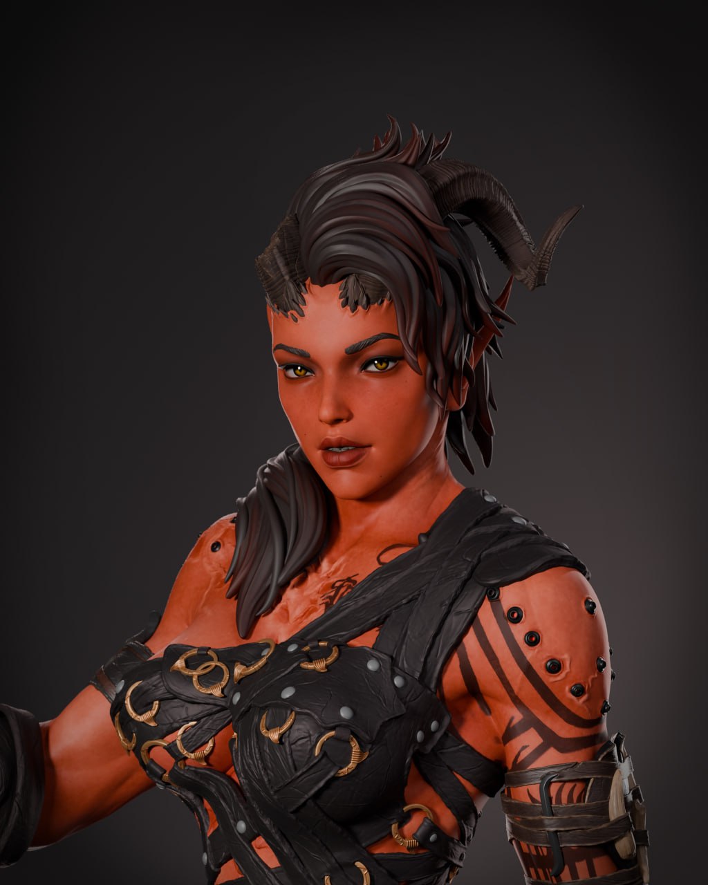 Hellfire Battleheart Warrior Statue