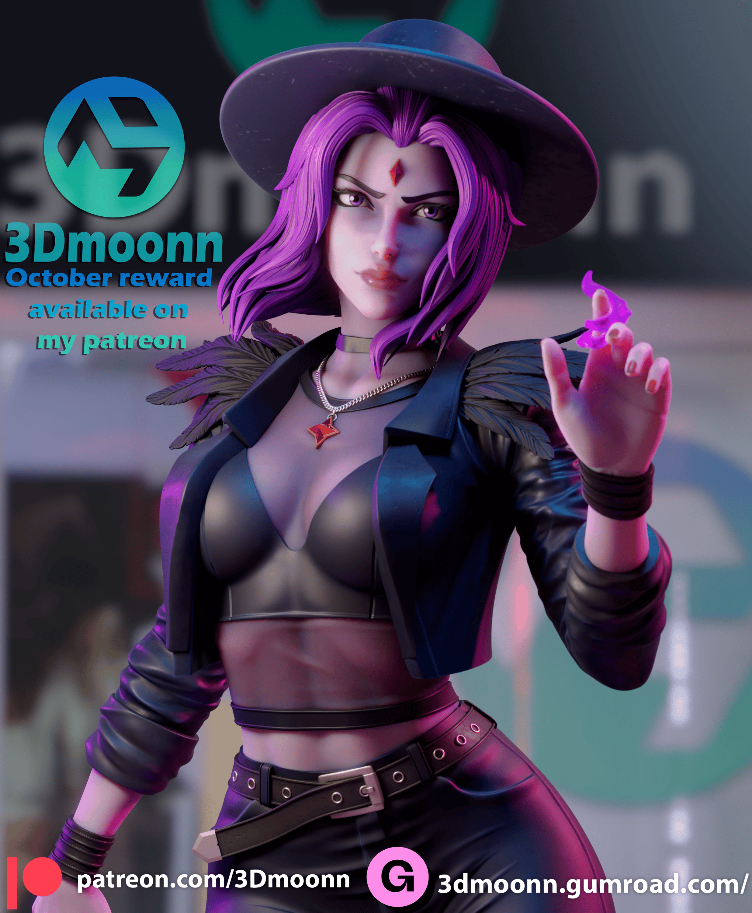 Raven Dark Sorceress Statue
