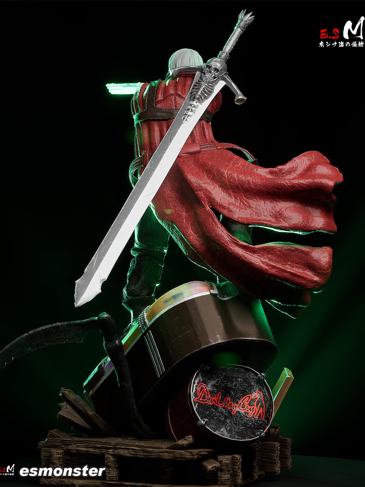 Crimson Devil Hunter Statue