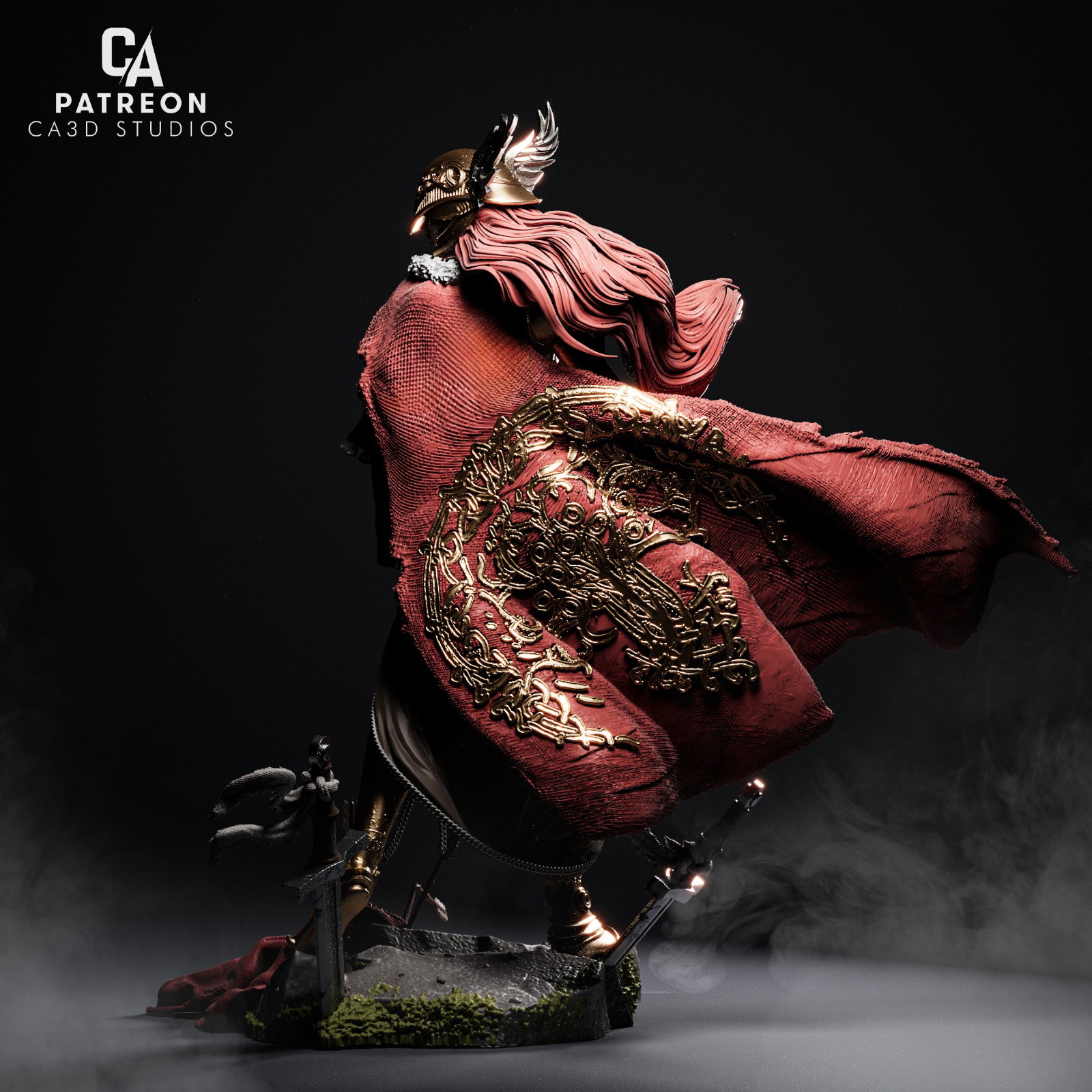 Scarlet Valkyrie Statue