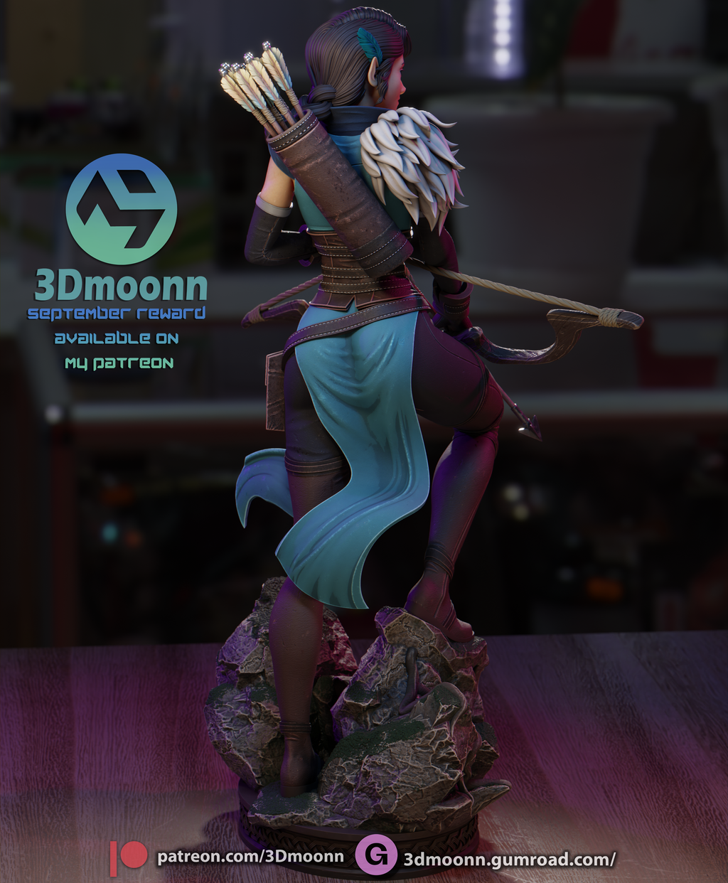 The Raven Archer Statue
