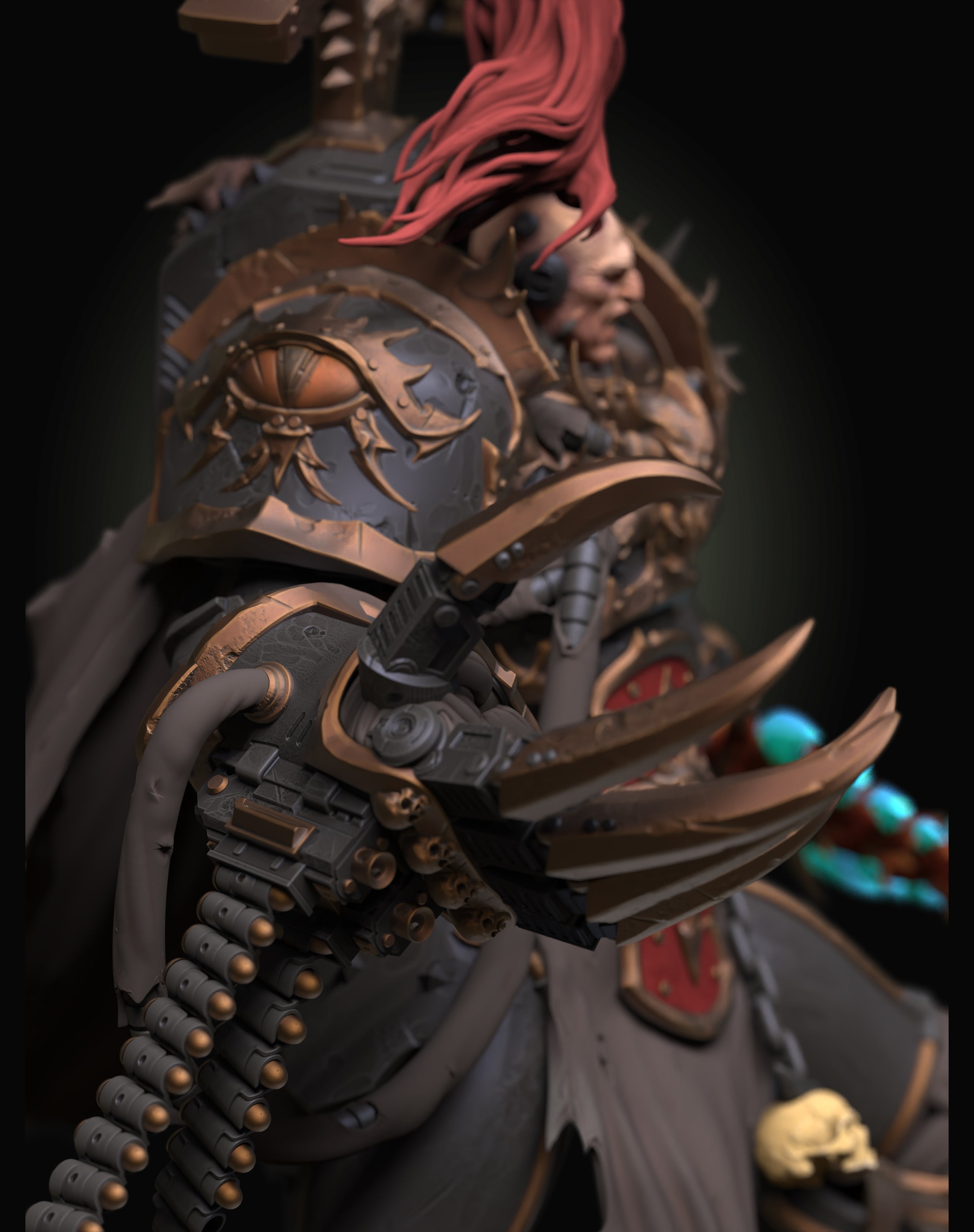 Chaos Warmaster Statue