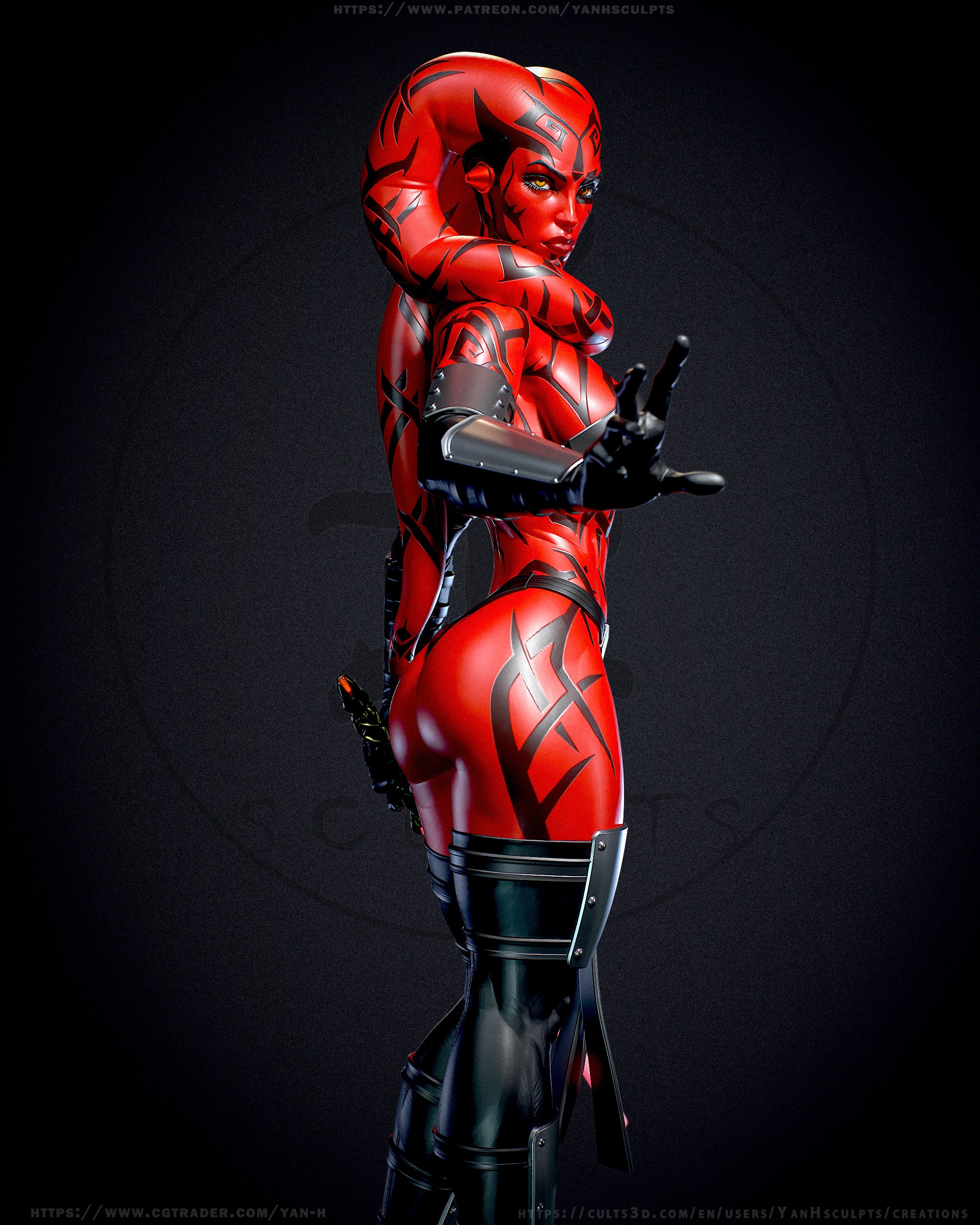The Crimson Sith Statue