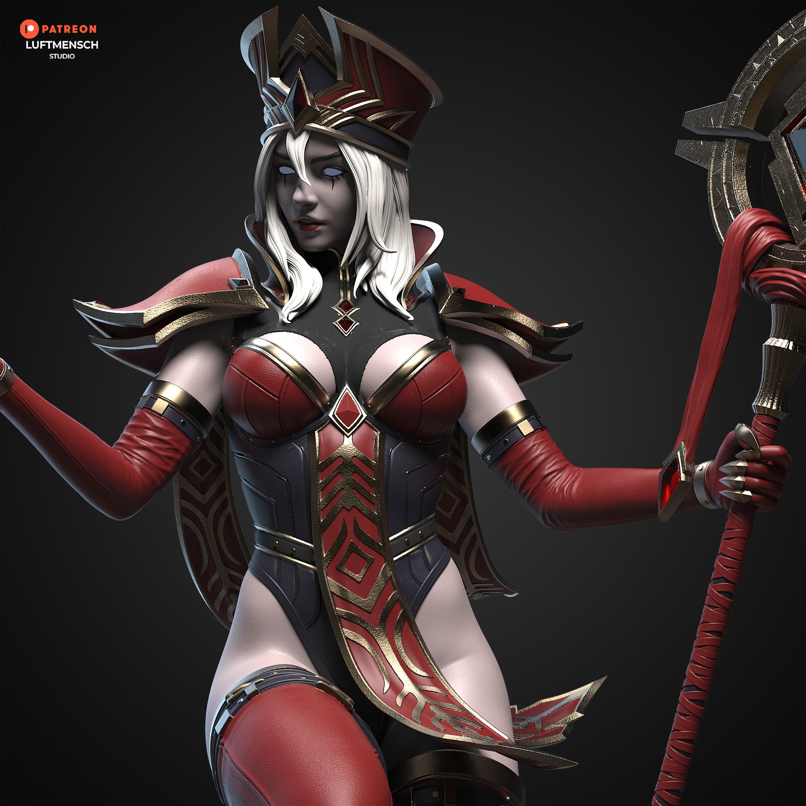 The Scarlet Inquisitor Statue
