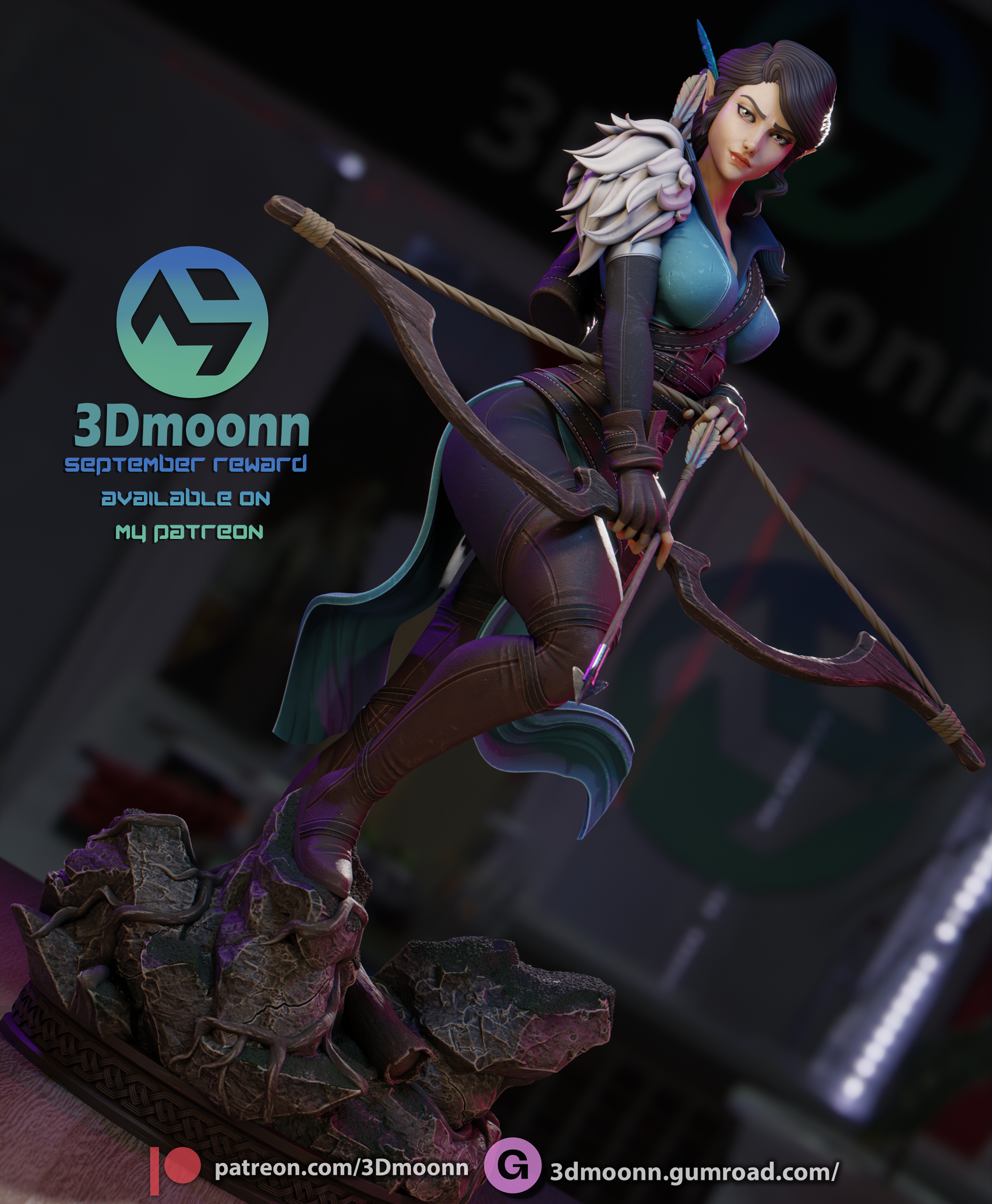 The Raven Archer Statue