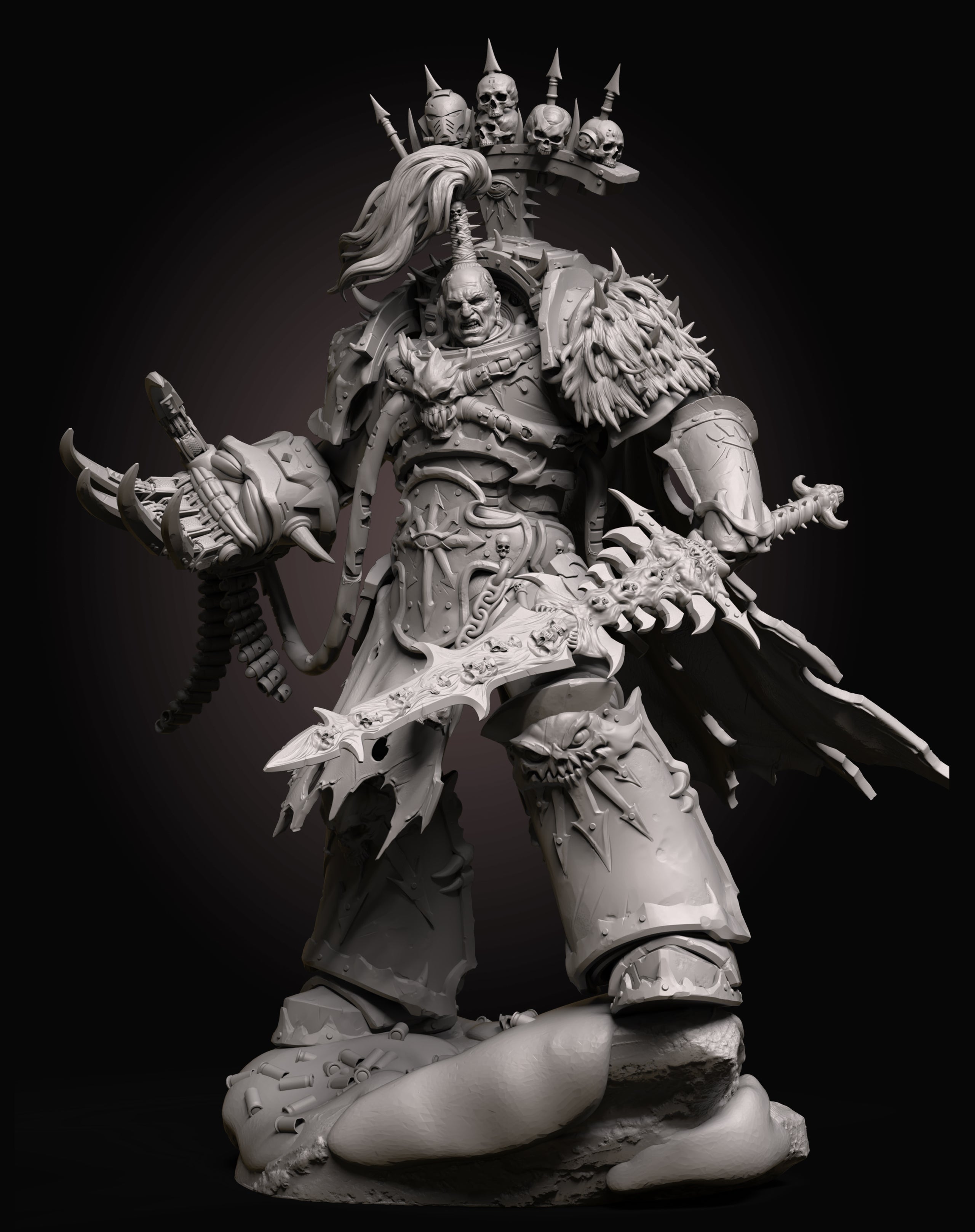 Chaos Warmaster Statue