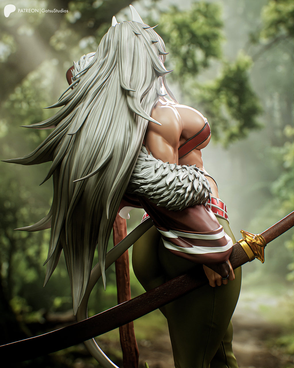 Sword King Fang Statue