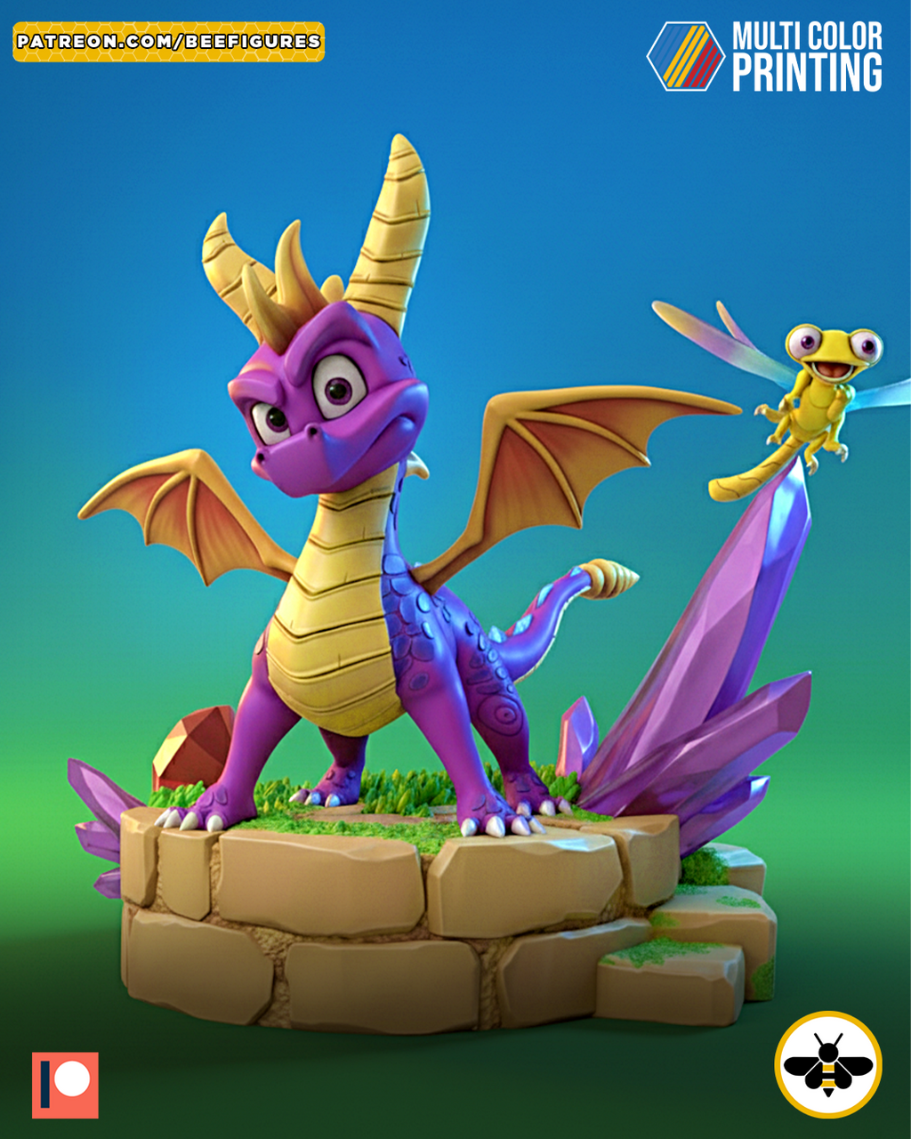 Spyro And Sparx Statue