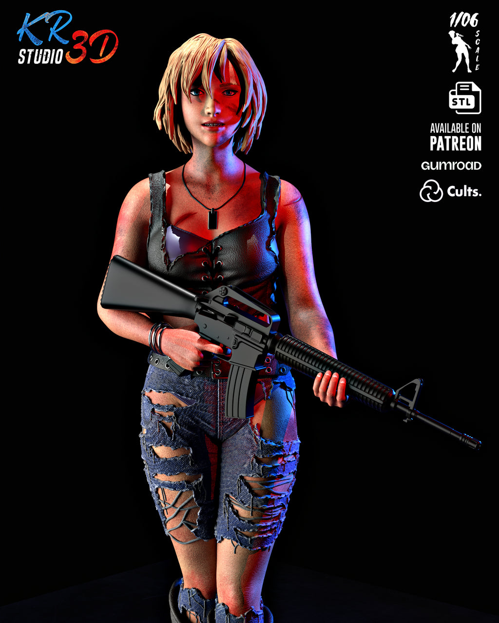 Mitochondrial Huntress Statue