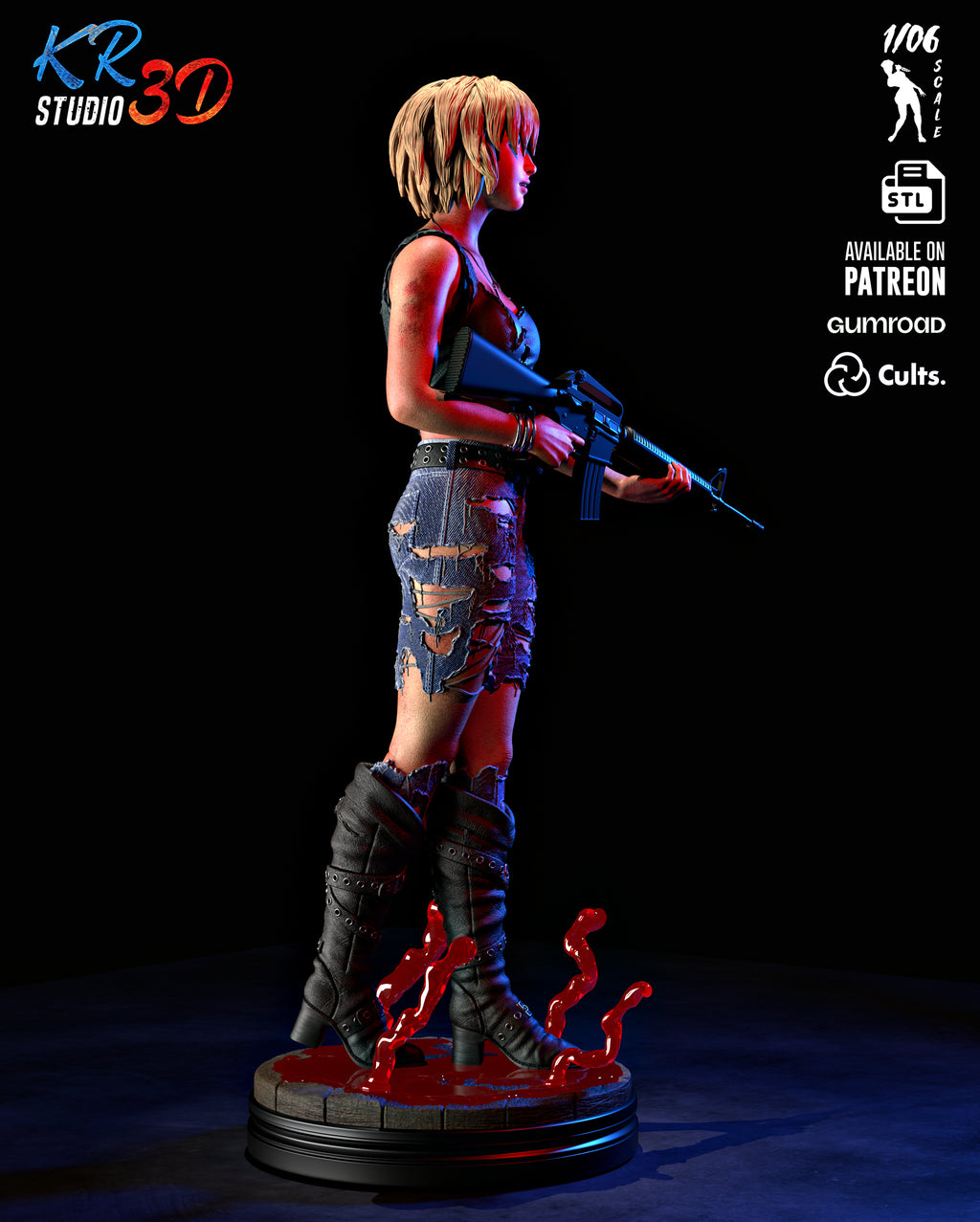 Mitochondrial Huntress Statue