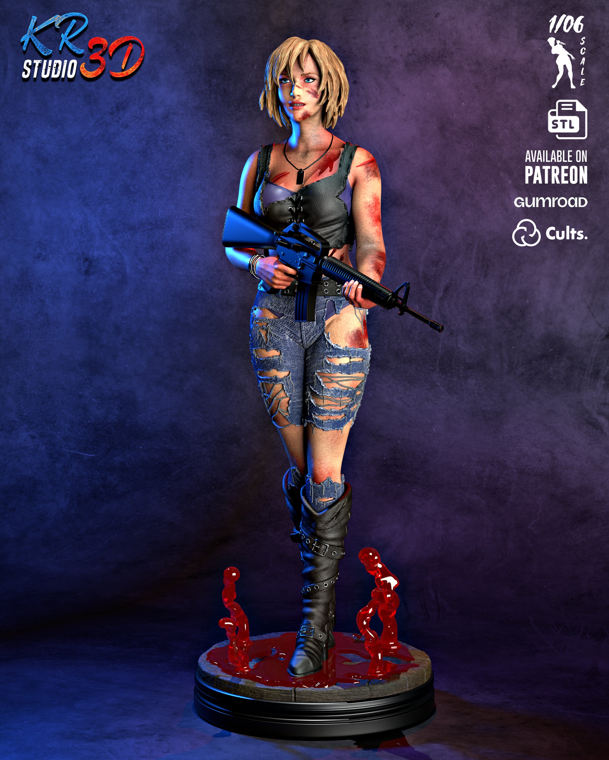 Mitochondrial Huntress Statue