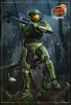 Green Armored Space Soldier Statue