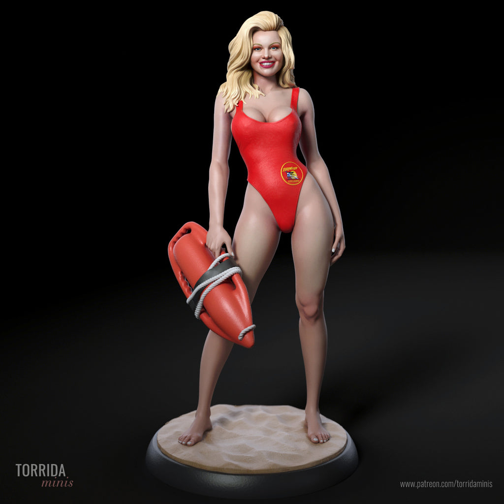 Red Lifeguard Statue
