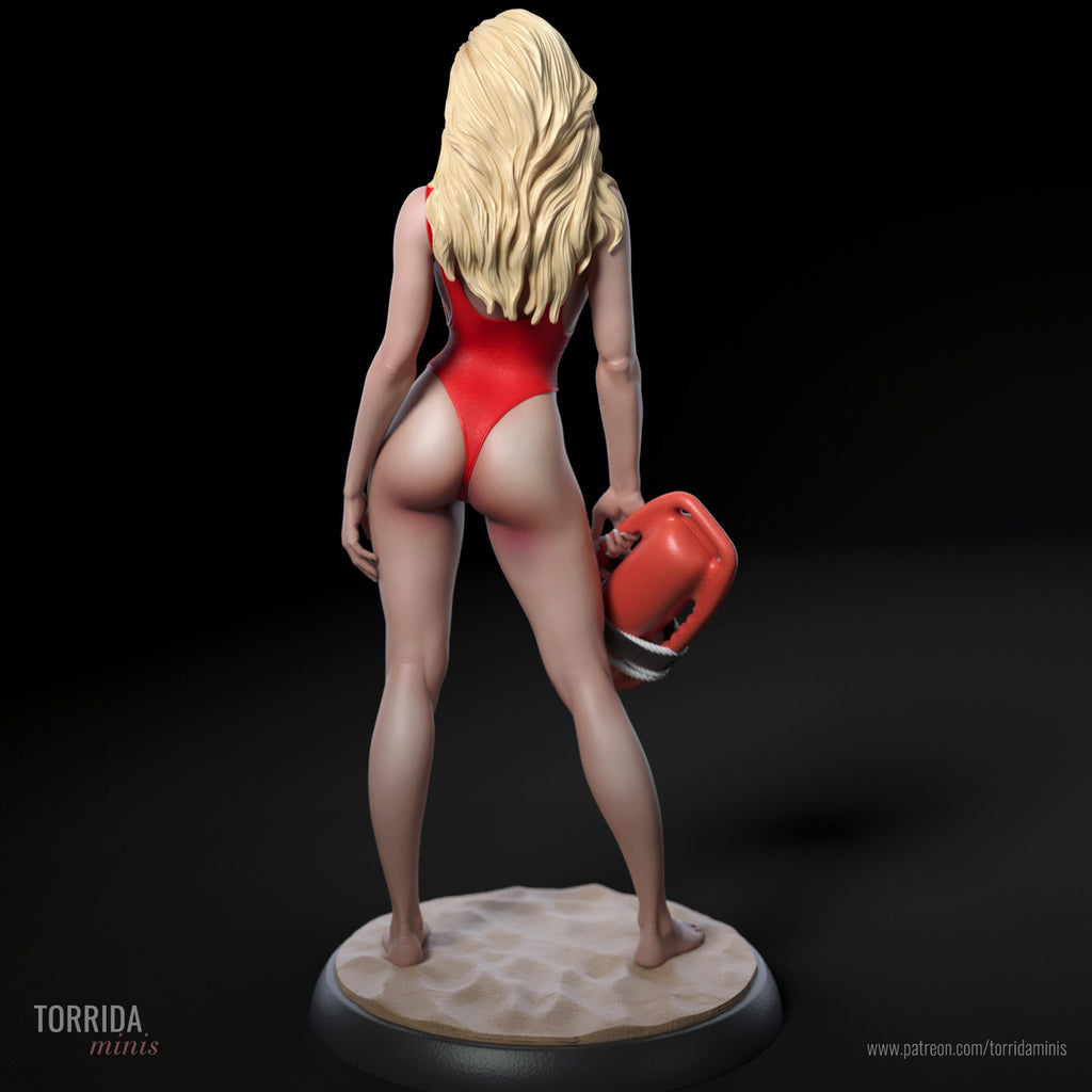 Red Lifeguard Statue