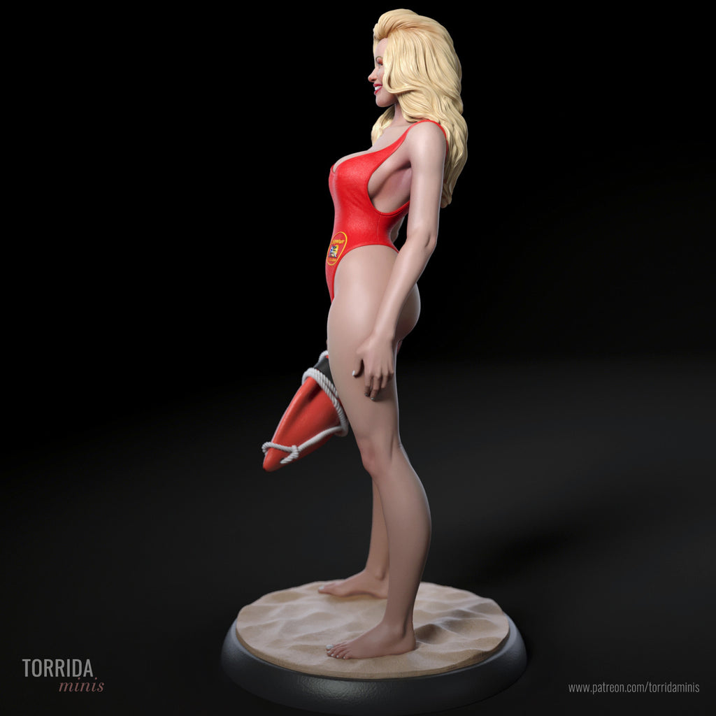 Red Lifeguard Statue