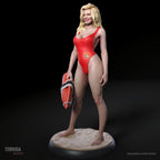 Red Lifeguard Statue