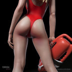 Red Lifeguard Statue