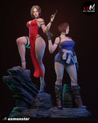 Jill Valentine & Ada Wong Statue