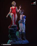Jill Valentine & Ada Wong Statue