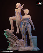 Jill Valentine & Ada Wong Statue