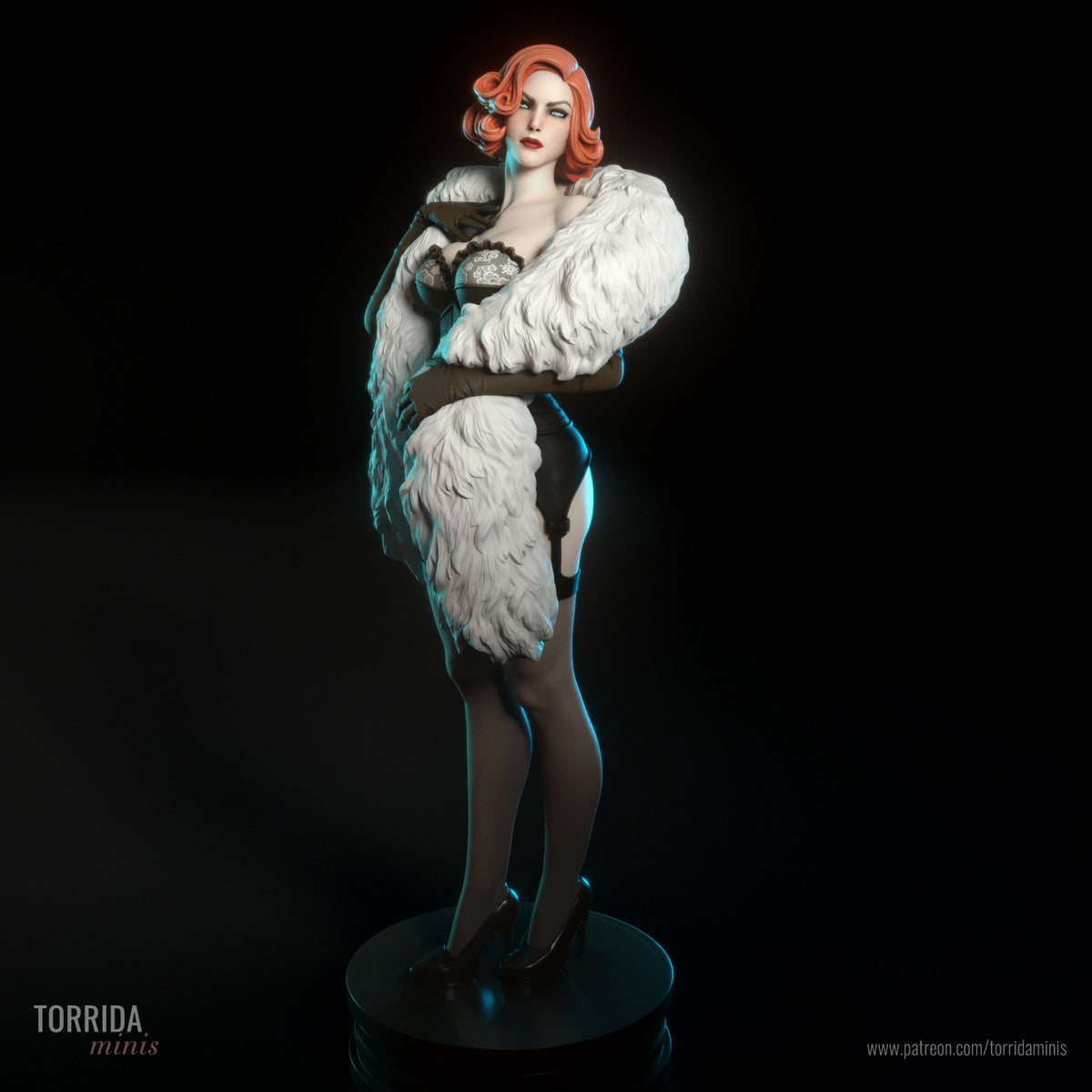 Caprice Noir Burlesque Statue