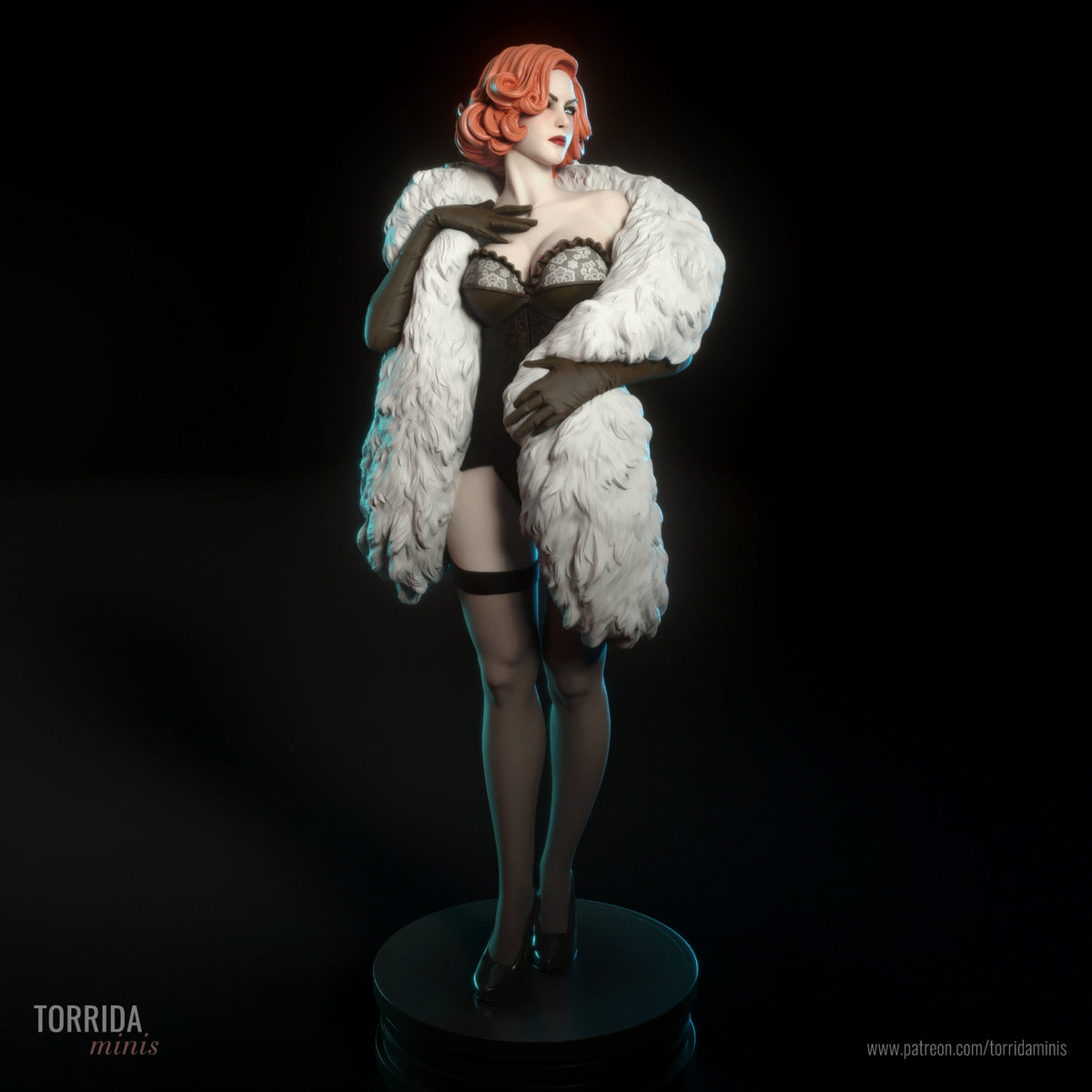 Caprice Noir Burlesque Statue