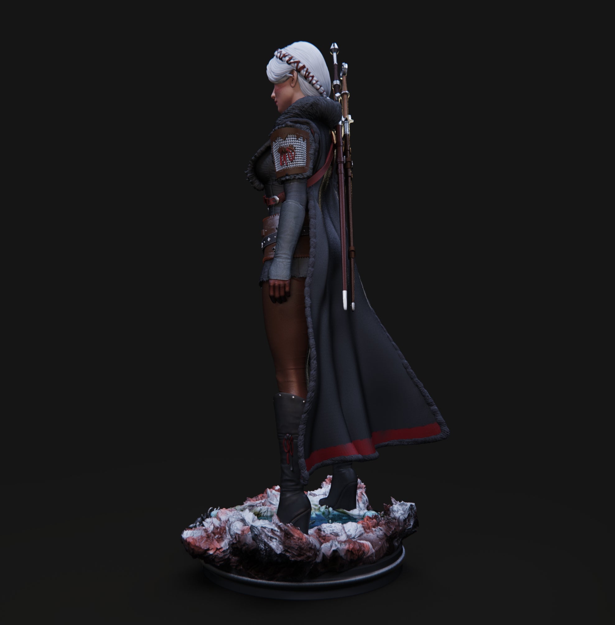 Ciri Witcher Statue