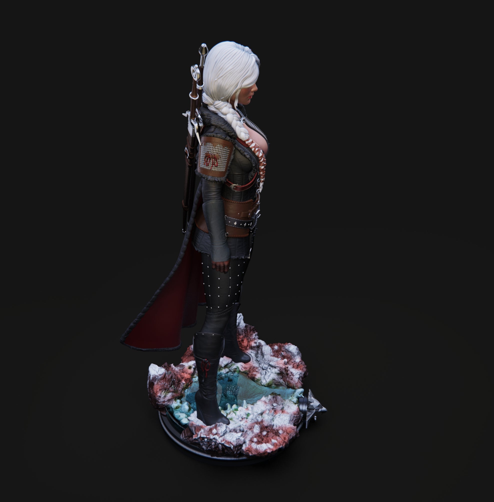 Ciri Witcher Statue