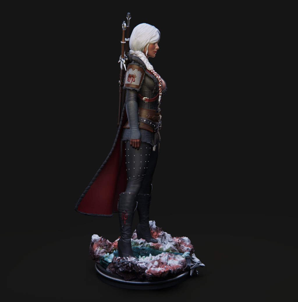 Ciri Witcher Statue