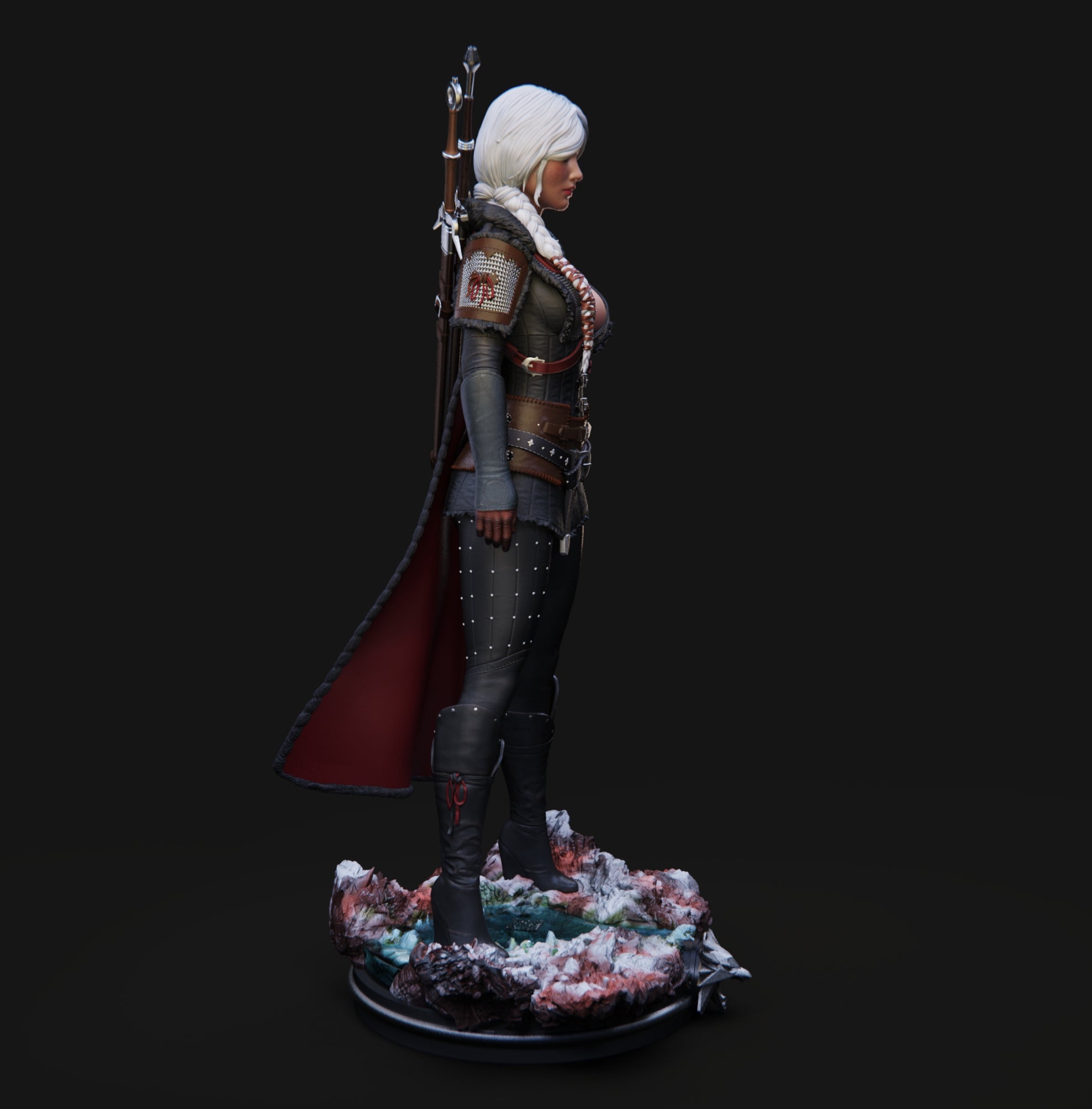Ciri Witcher Statue