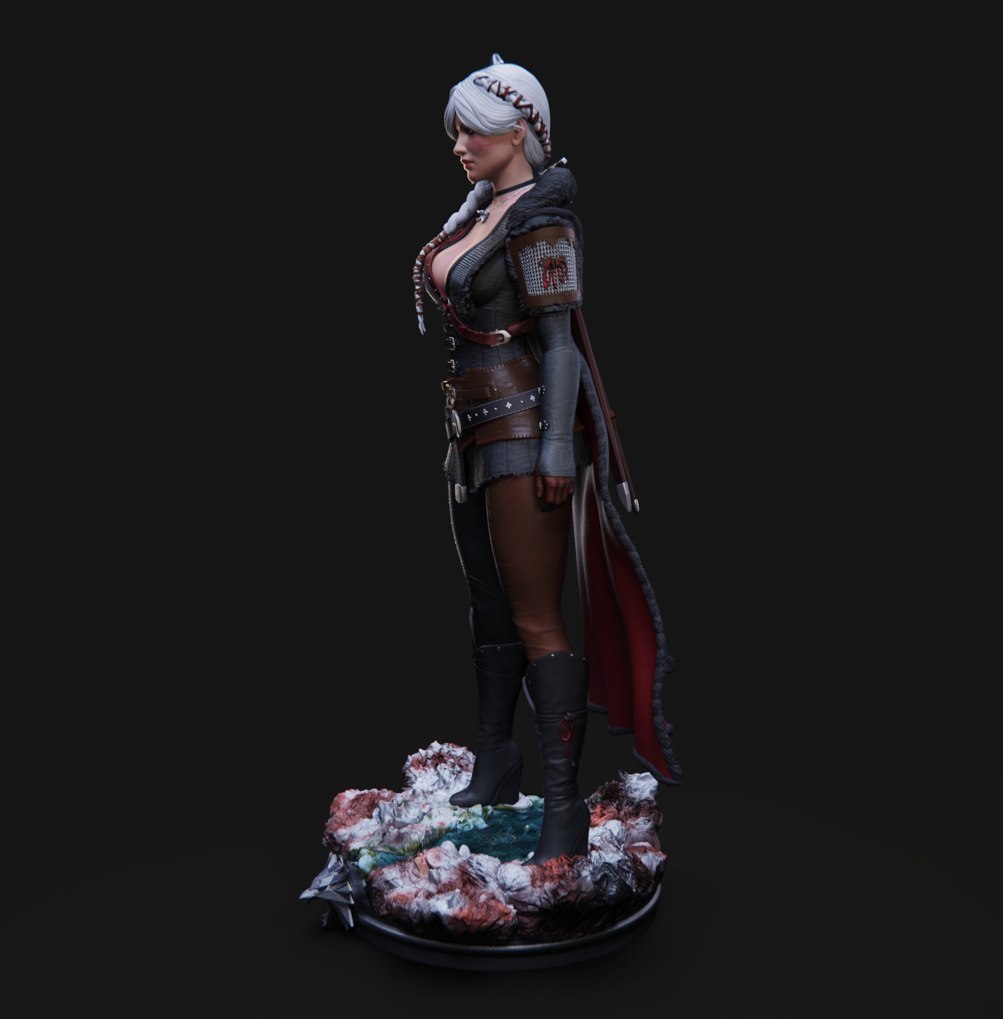 Ciri Witcher Statue