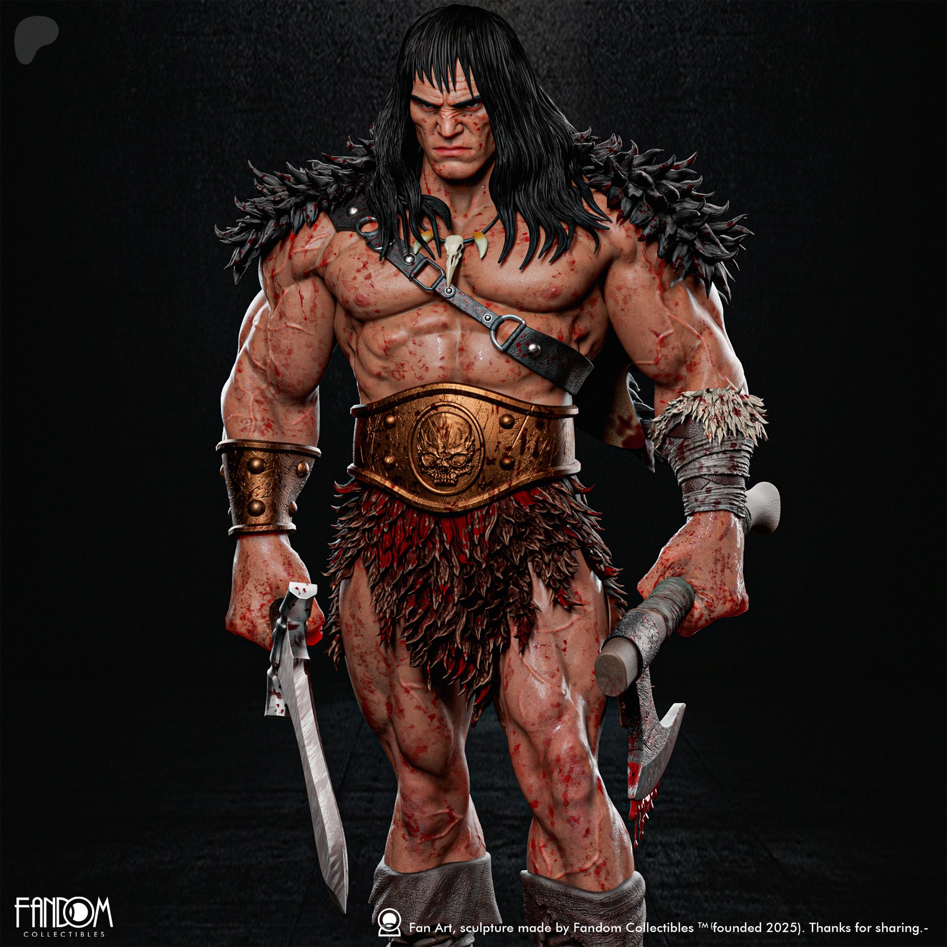 Cimmerian Warlord Statue