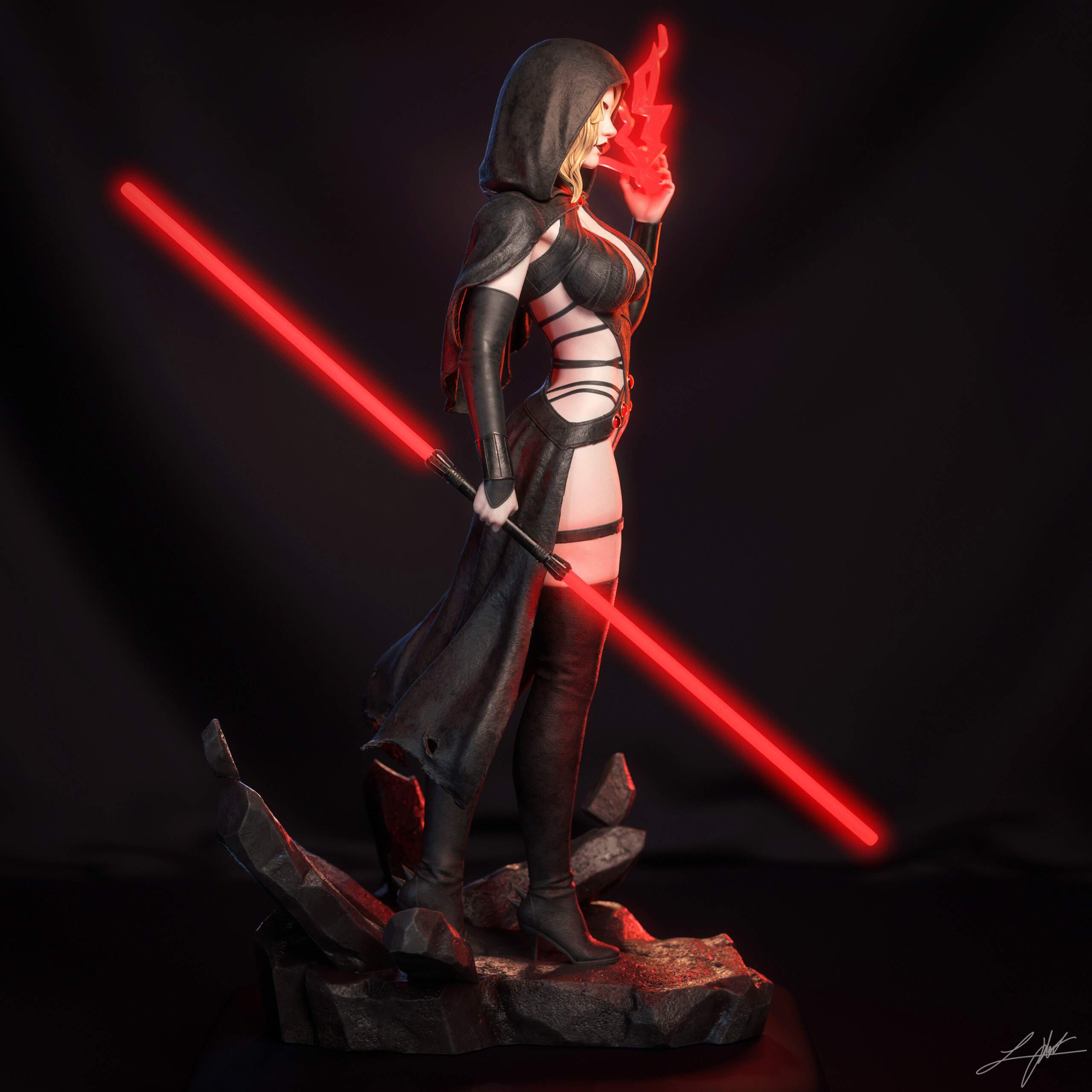 Crimson Sith Statue