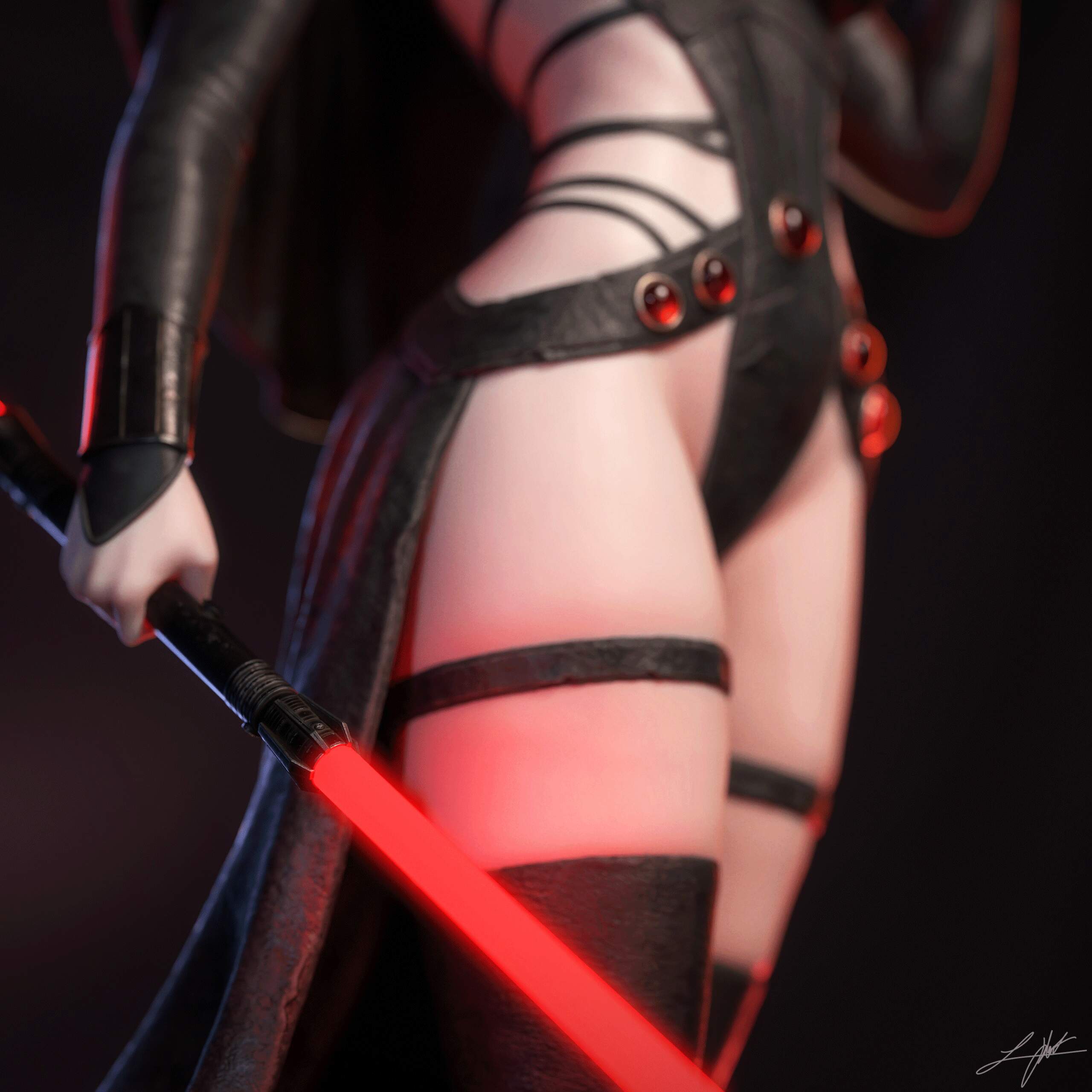 Crimson Sith Statue
