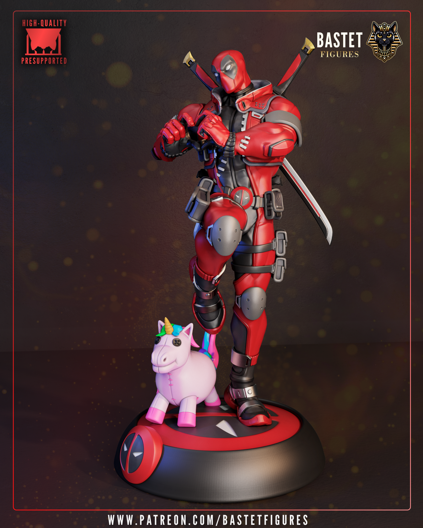 The Crimson Merc Statue