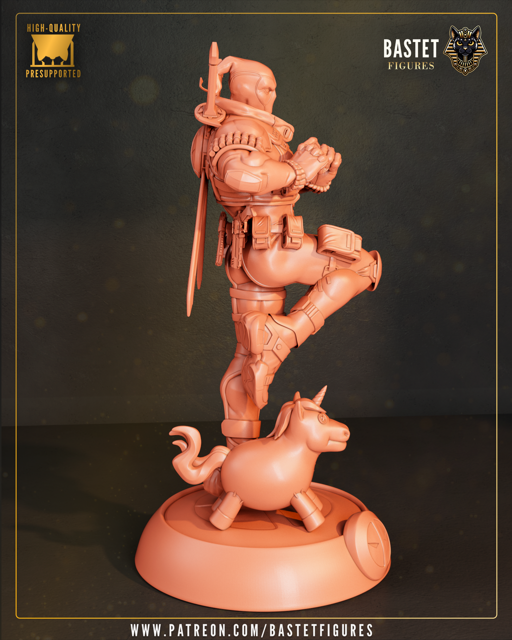 The Crimson Merc Statue