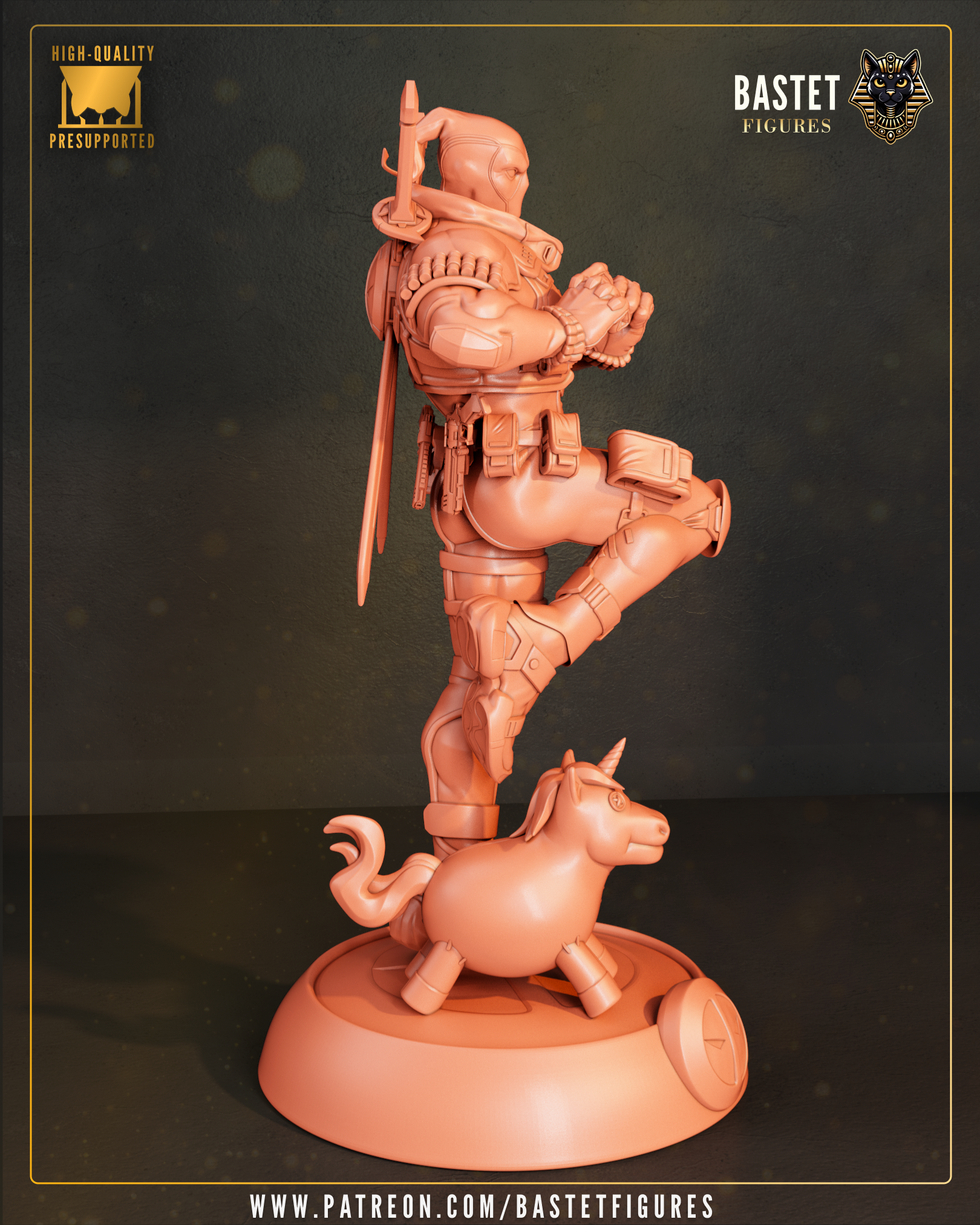 The Crimson Merc Statue