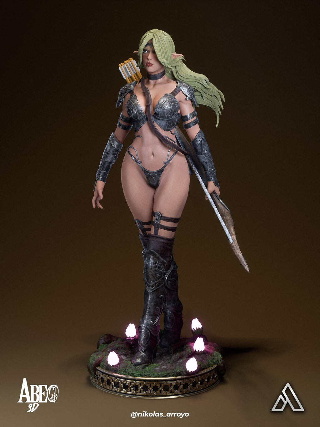 Elaria Shadowleaf Statue