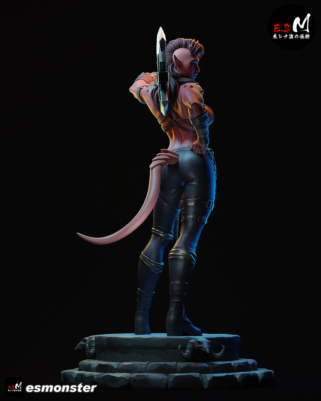 Infernal Barbarian Warrior Statue