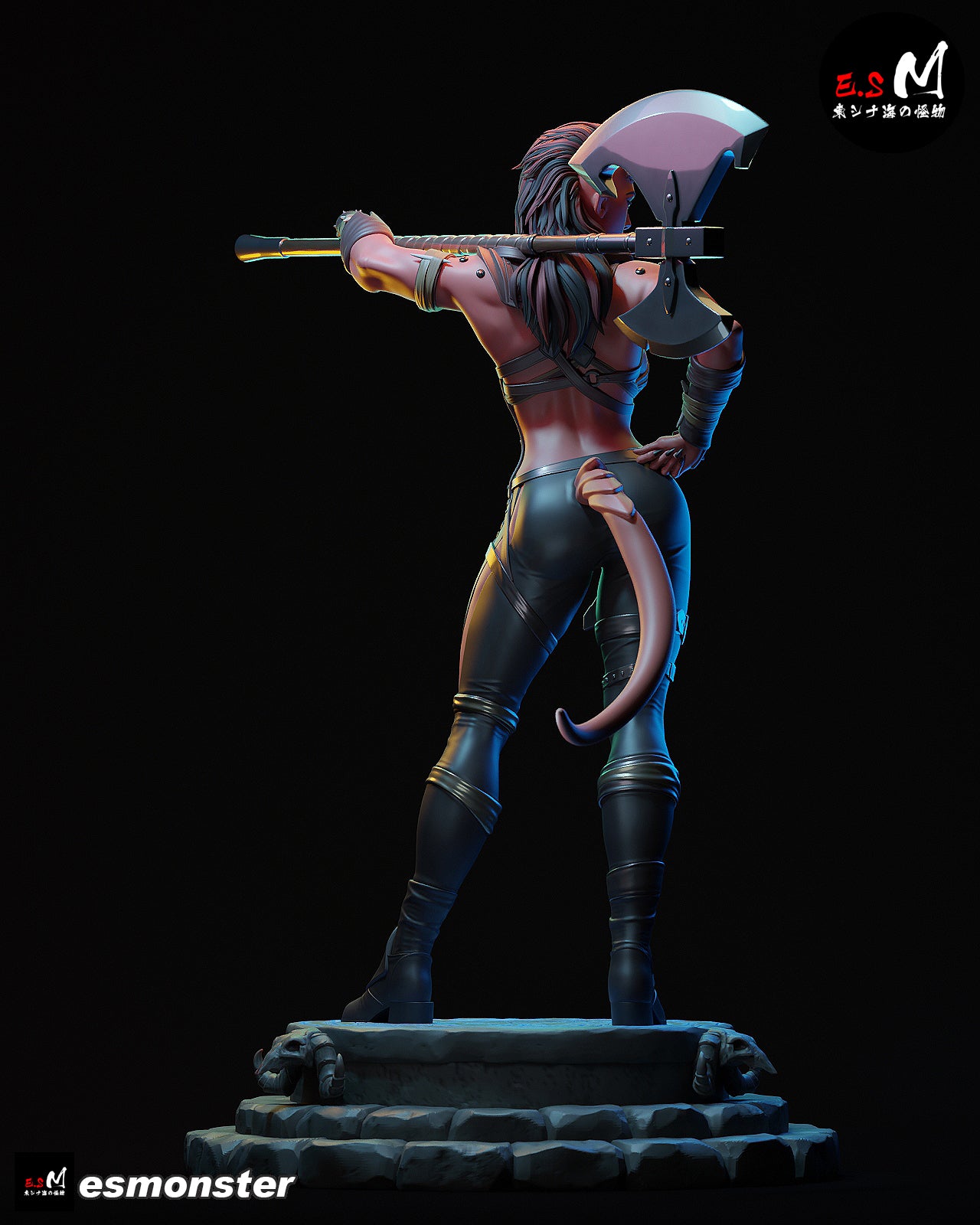 Infernal Barbarian Warrior Statue
