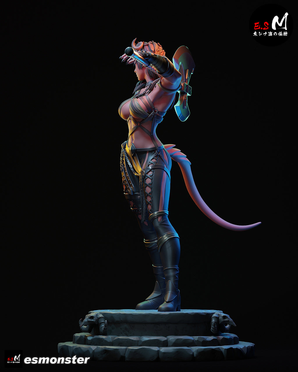Infernal Barbarian Warrior Statue