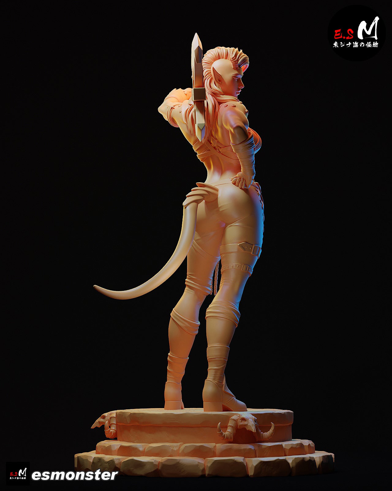 Infernal Barbarian Warrior Statue