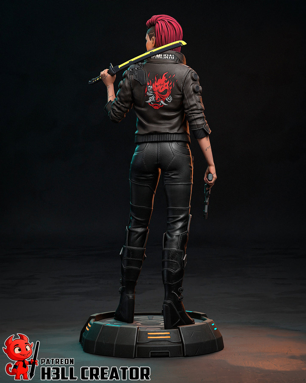 V Night City Statue
