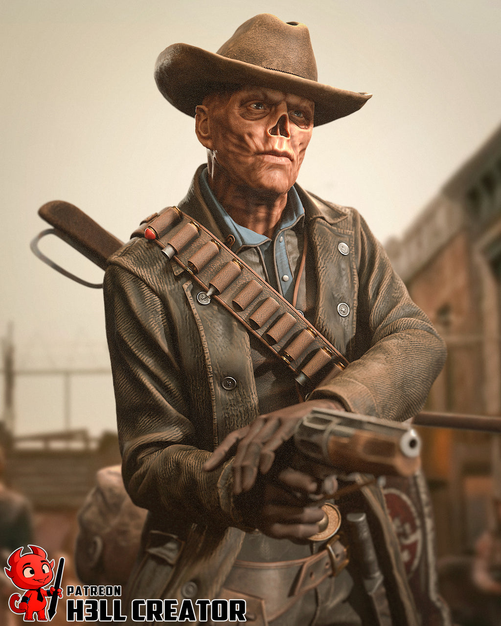Wasteland Gunslinger Statue
