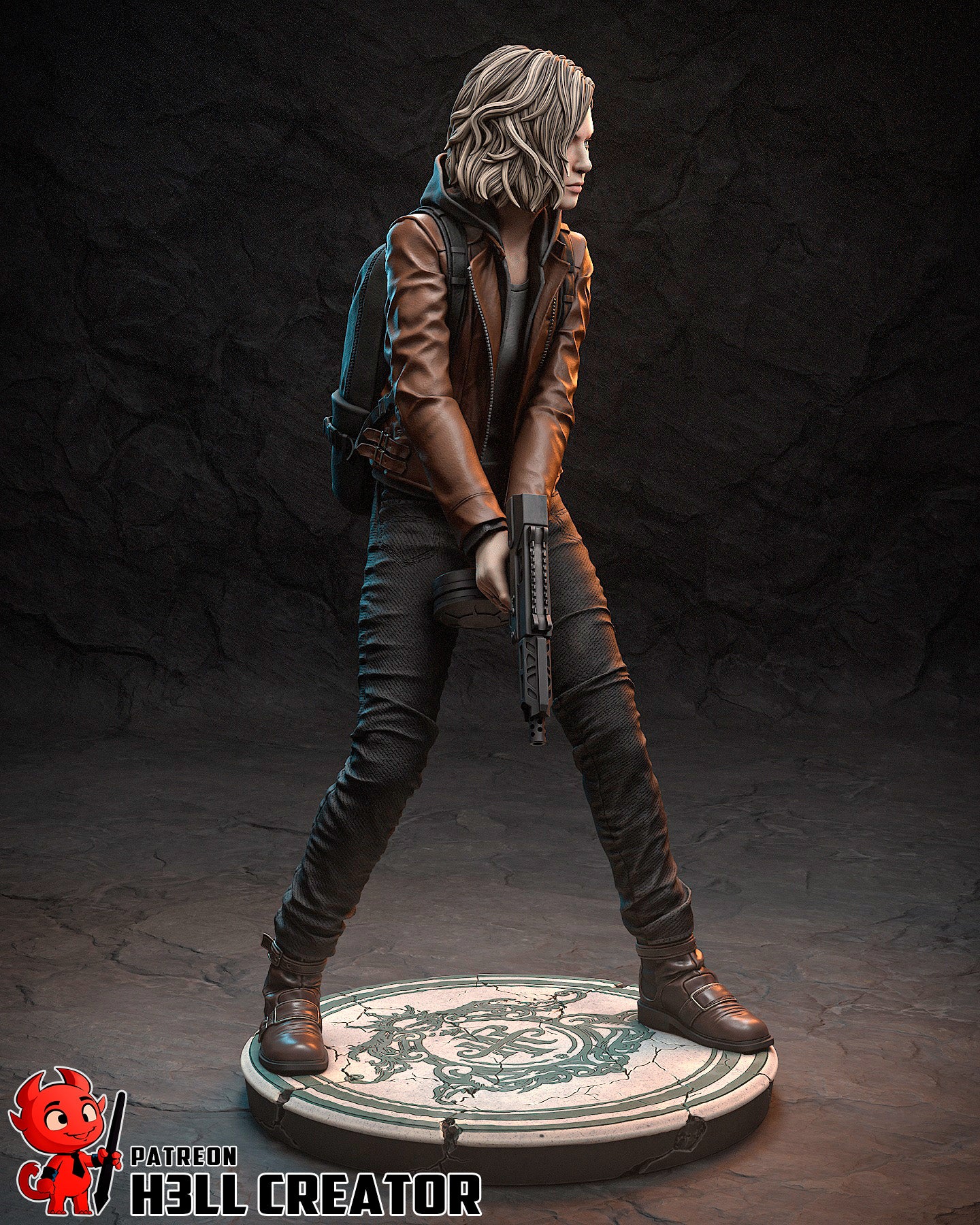Horror Survivor Heroine Statue