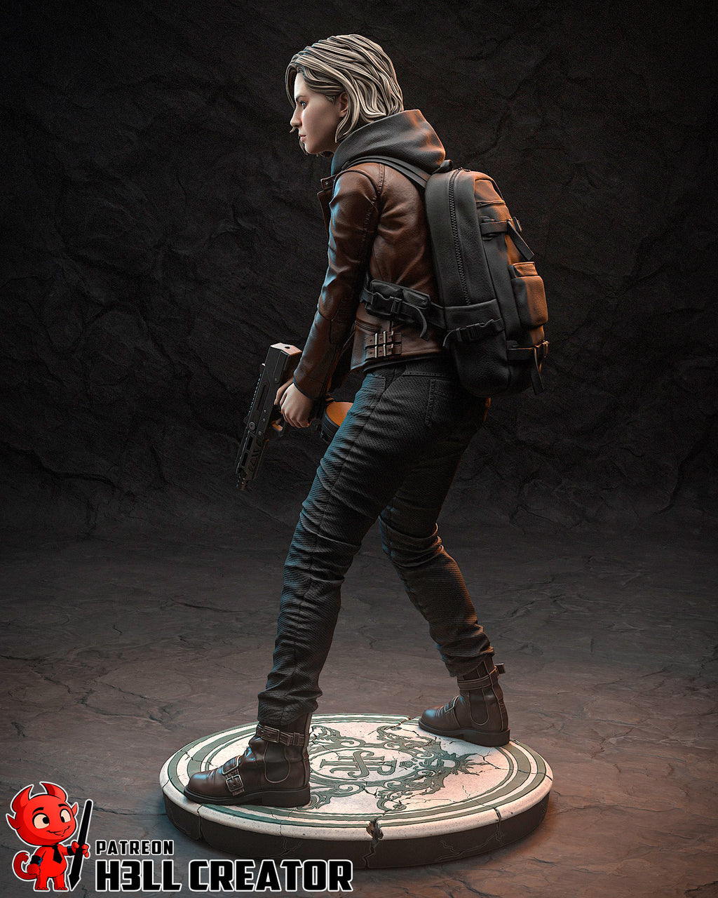 Horror Survivor Heroine Statue