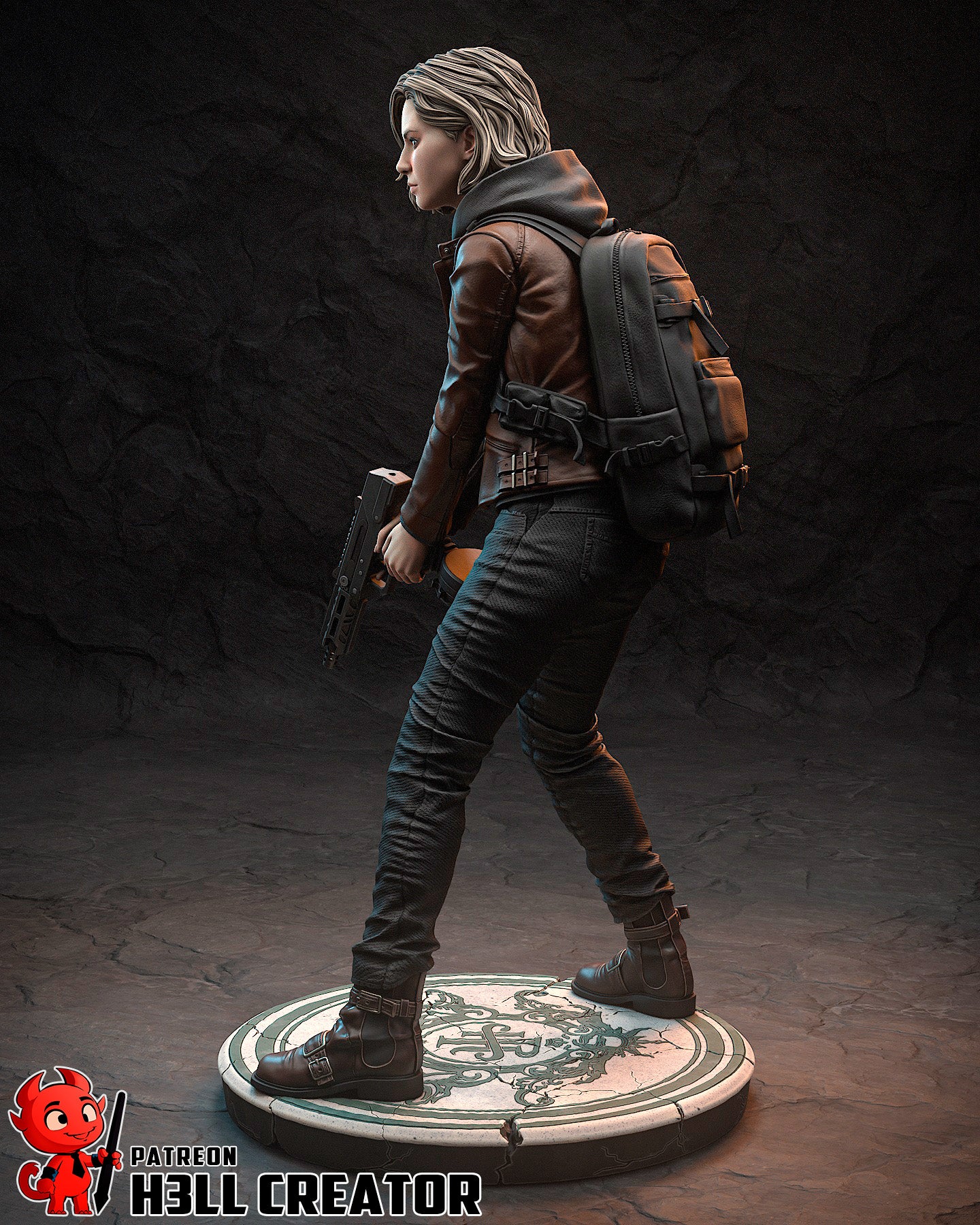 Horror Survivor Heroine Statue